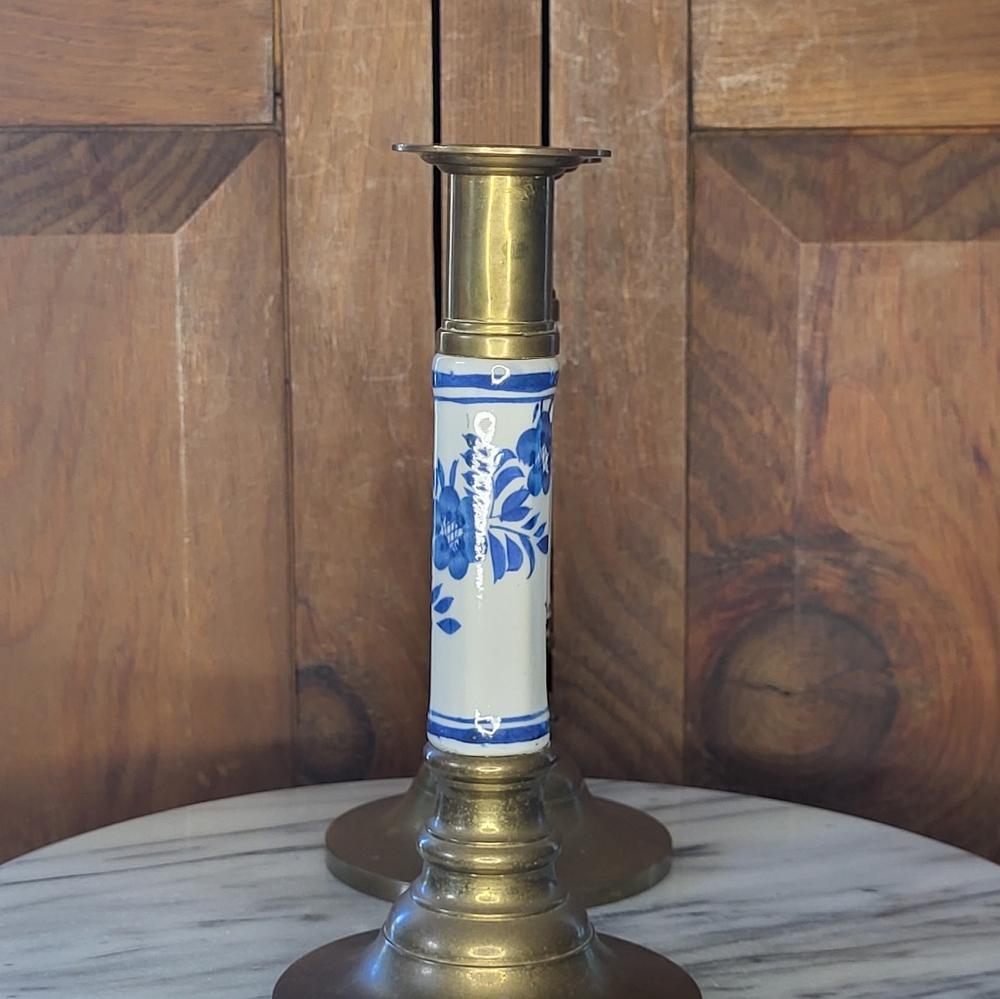 Brass Chinoiserie Candle Holders - Picture 6 of 12